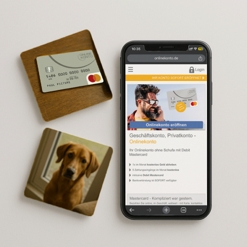 onlinekonto-smartphone-mastercard-und-hund