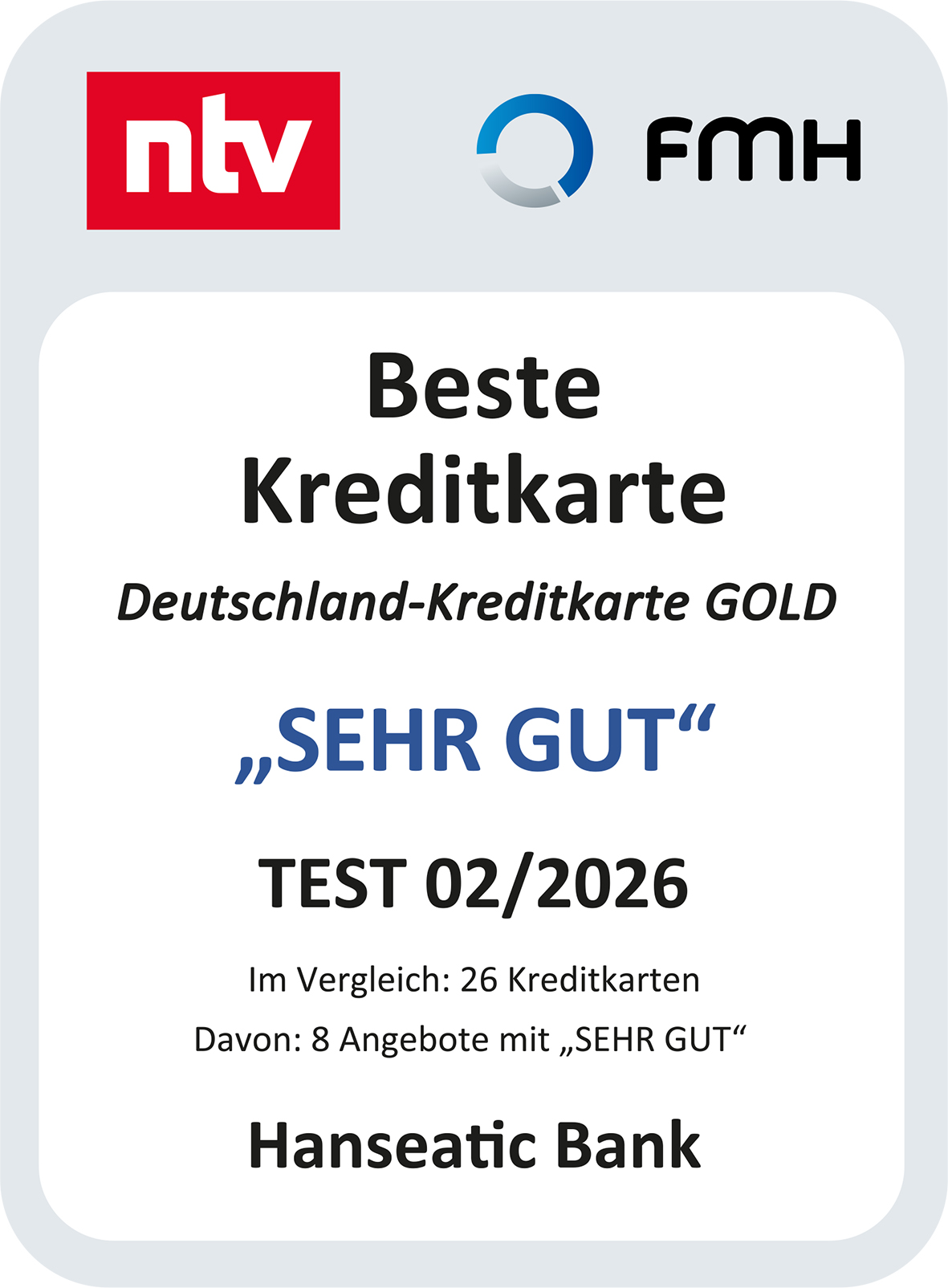 Beste Kreditkarte - HANSEATIC BANK - PaySol