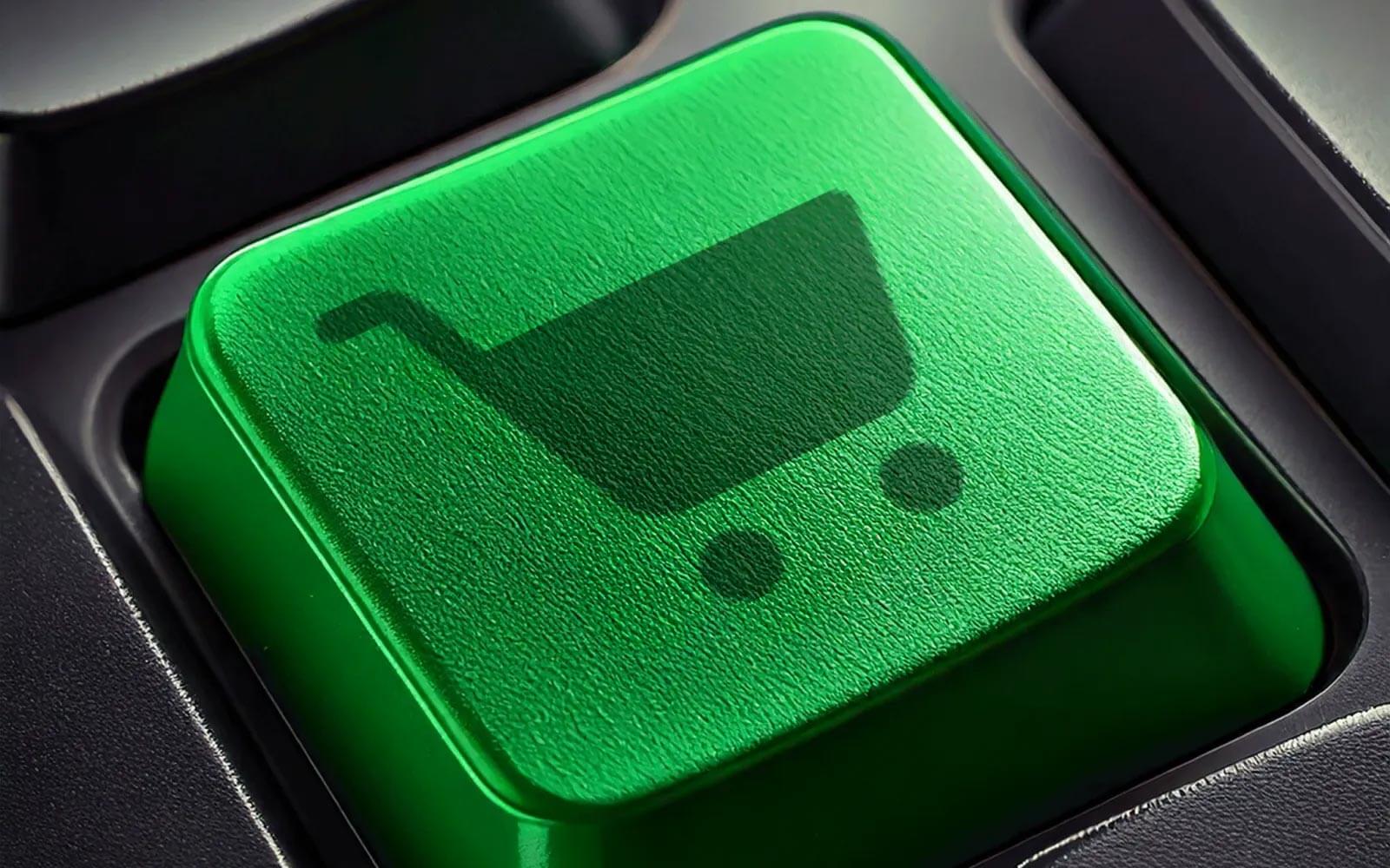 Gr&uuml;ne-Einkaufstaste