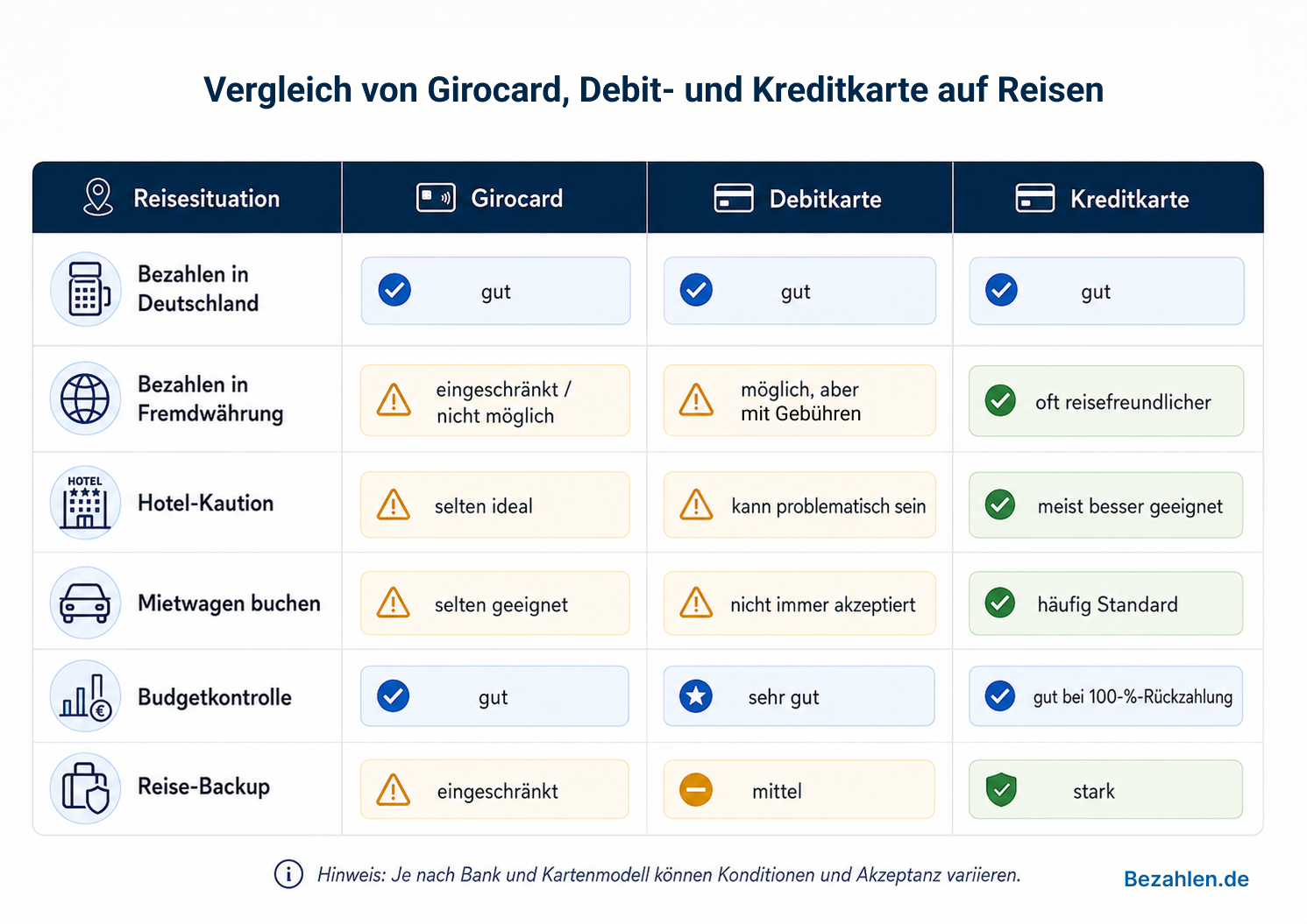 InfografikGirocrad, Debit- und Kreditkarte imAusland