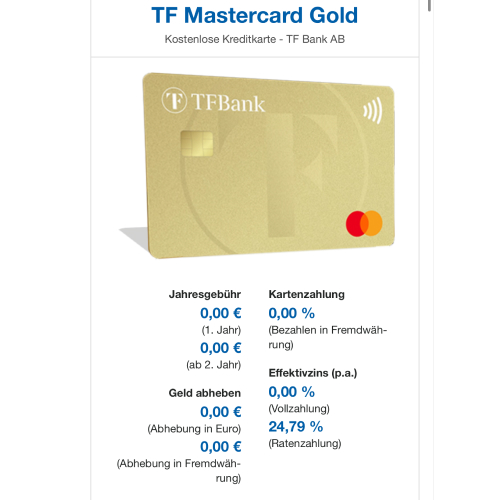 TF Gold Mastercard-kostenlose-kreditkarte-de