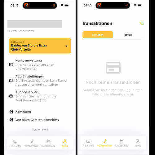 extra-kreditkarte-app-uebersicht-weitere seiten