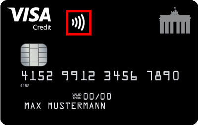 Die Deutschland-Kreditkarte Classic mit NFC-Logo