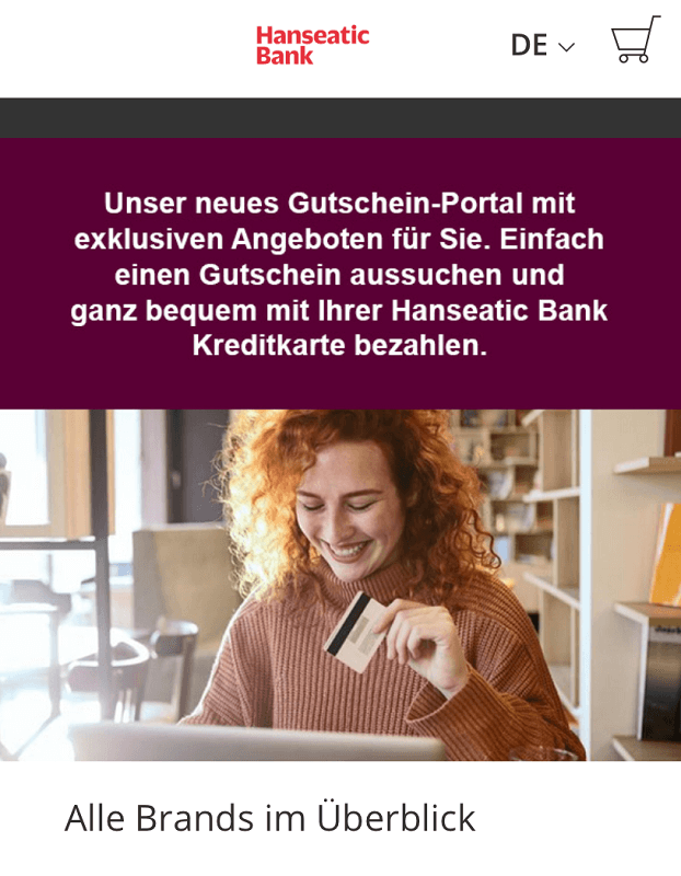 Entdecken Sie das Gutschein-Portal der Hanseatic Bank