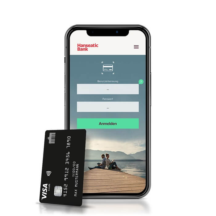 Deutschland-Kreditkarte mit Hanseatic Bank-App