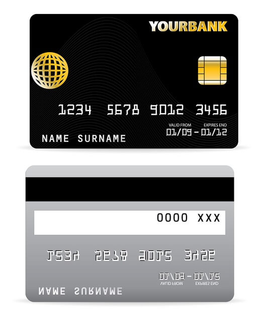 Muster-Kreditkarte mit Unterschriftsfeld