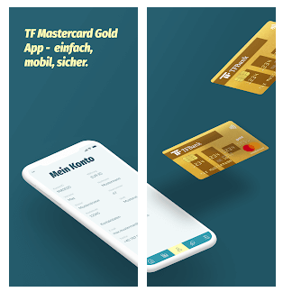 TF Bank Mobile-App mit der TF Mastercard Gold